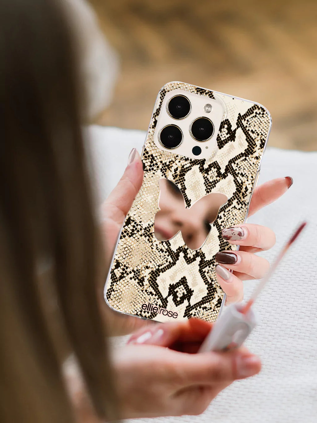 Stick-On Mirror Phone Decal - Butterfly