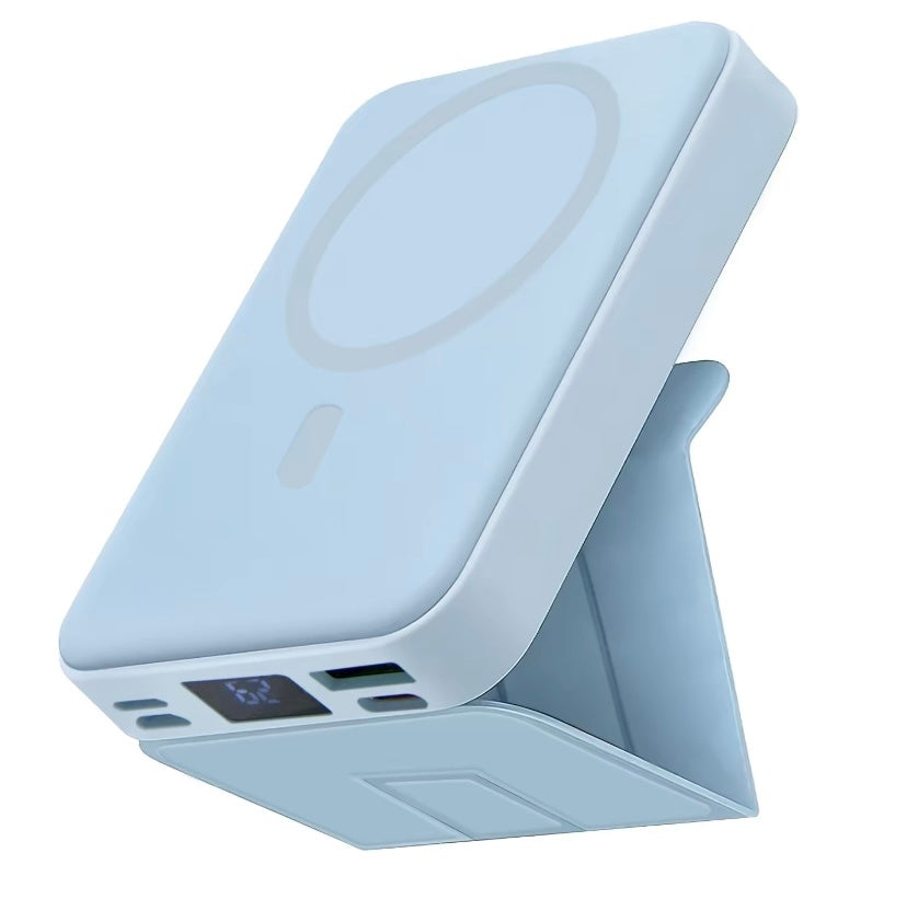 Power Bank Manyetik Taşınabilir Kablosuz Hızlı Şarj Cihazı 10000mAh Tip-C Kablo LED Ekran