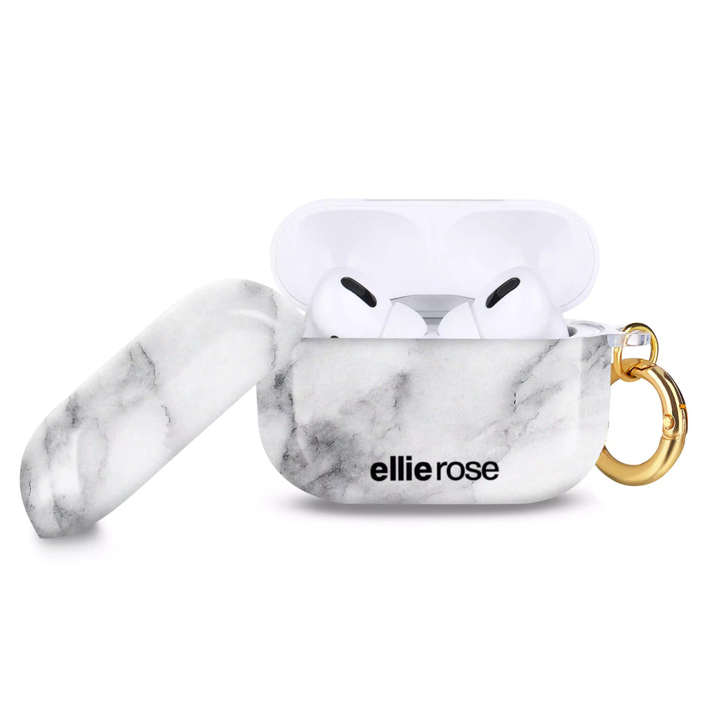 White Marble Airpods Pro Case