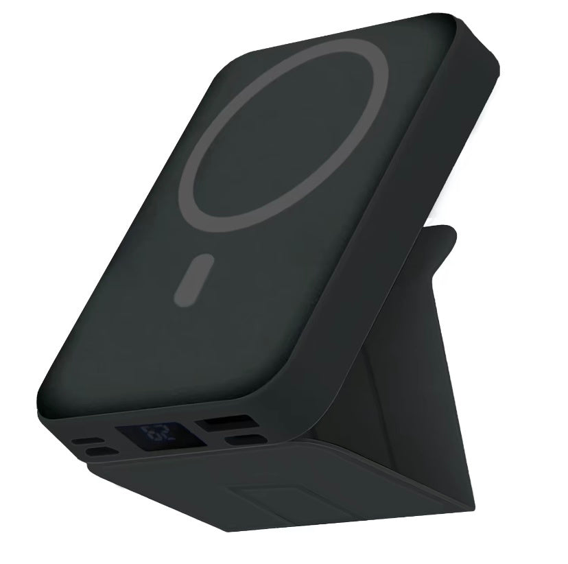 Power Bank Manyetik Taşınabilir Kablosuz Hızlı Şarj Cihazı 10000mAh Tip-C Kablo LED Ekran