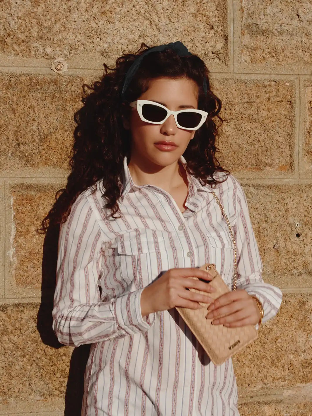 Pleated Twist Headband - Black-1