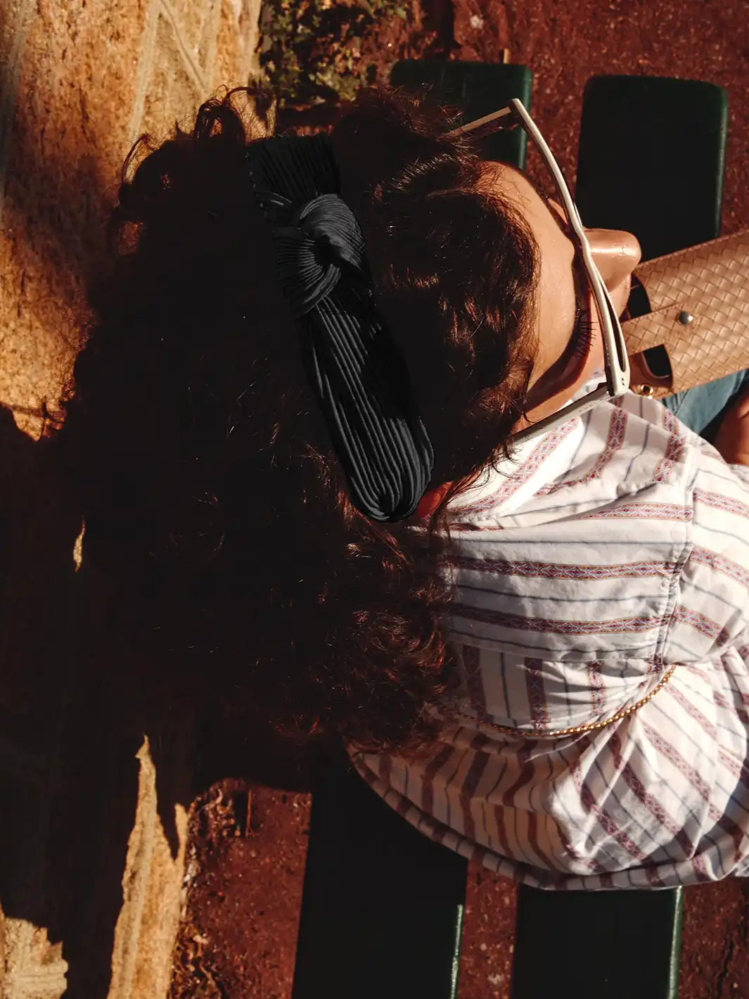 Pleated Twist Headband - Black-3