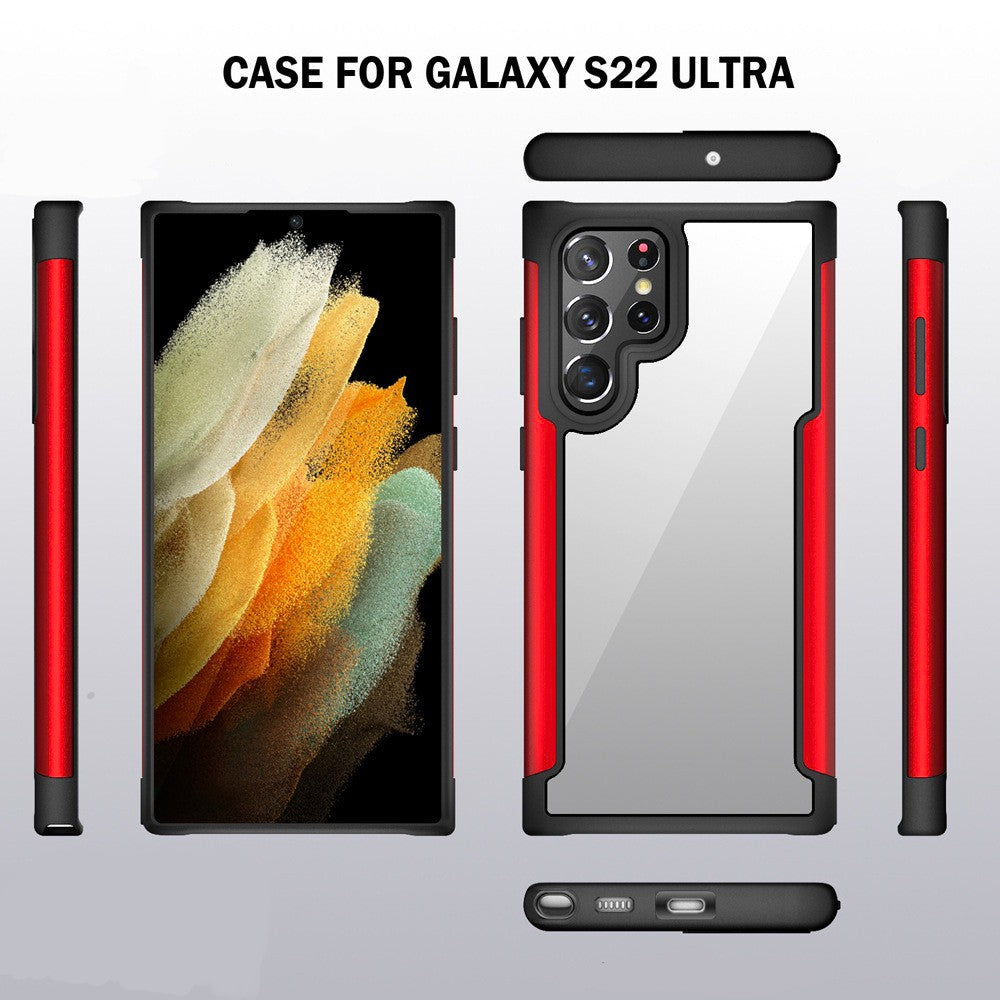 Metal Transparent Phone Case for Samsung S22