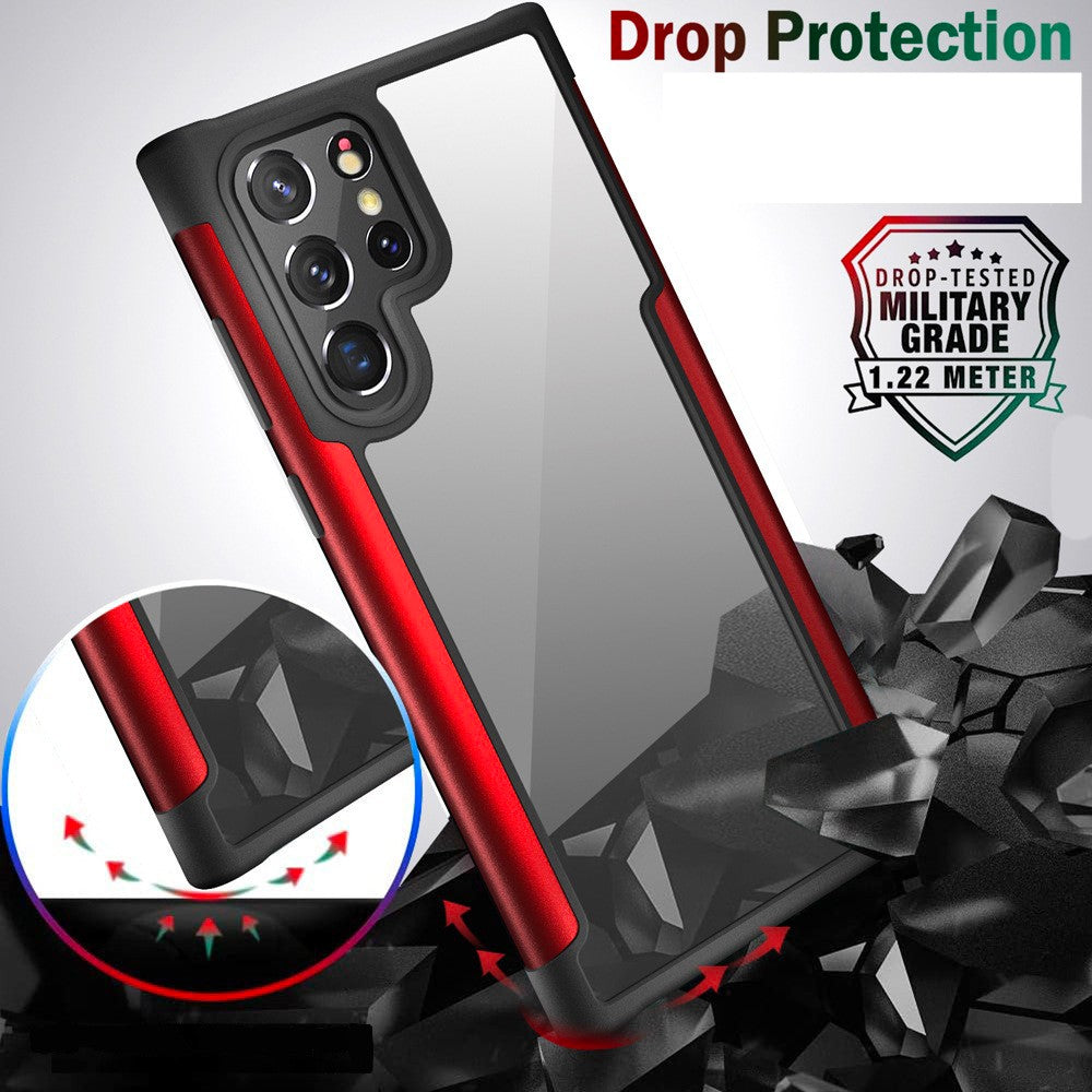 Metal Transparent Phone Case for Samsung S22