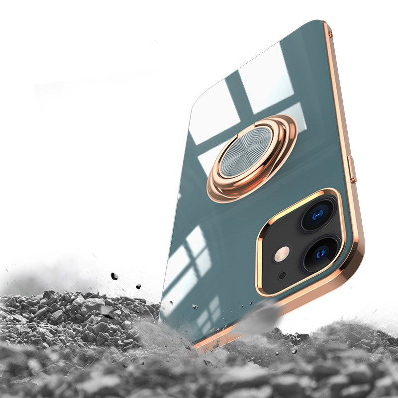 Ringora Electroplated Magnetic Ring Holder Case